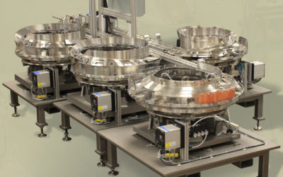 Five-line, high-speed parts feeding system