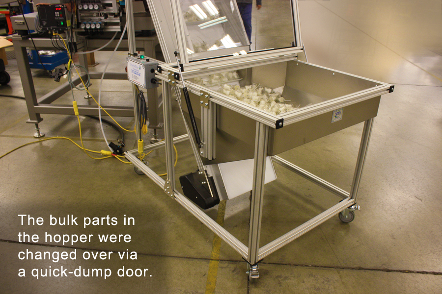 Quick-change-bulk-parts-hopper