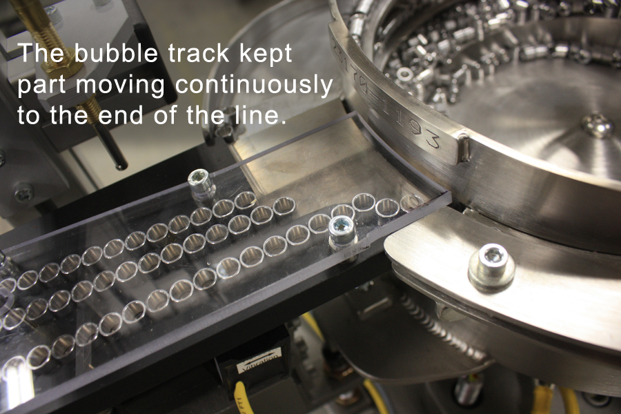 Vibratory-feeder-bubble-track