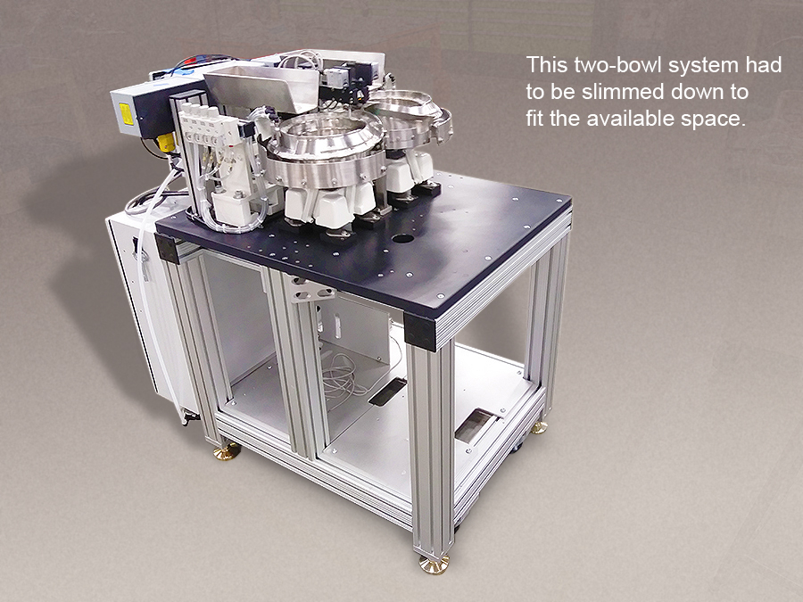 FDA parts feeder system fits in tight spaces