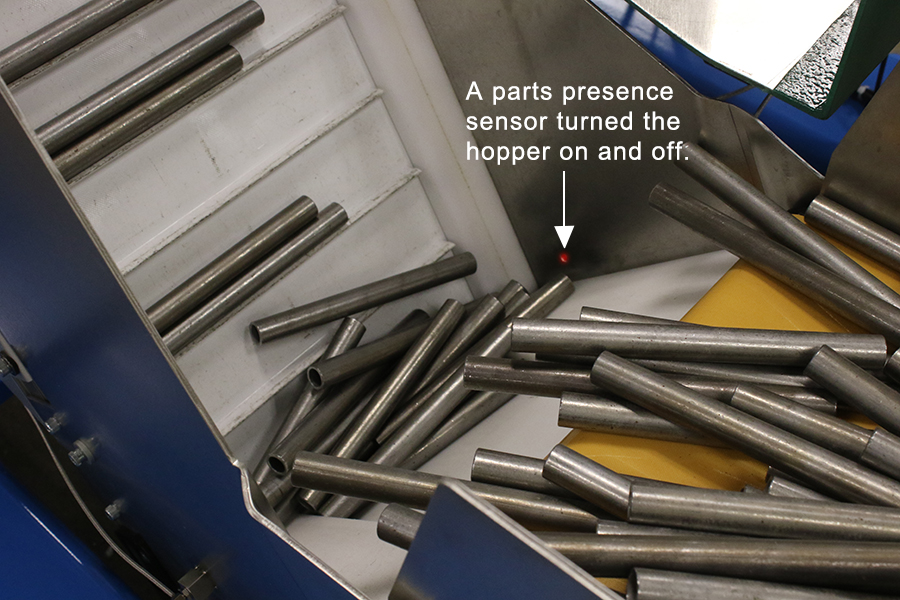 step parts feeder automated assembly