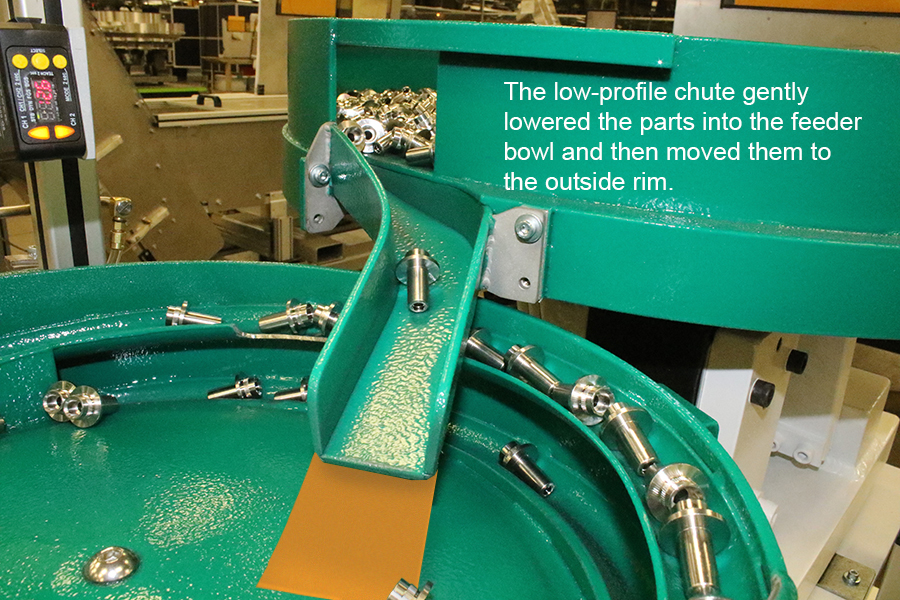 Non-metal-surface-for-sensitive-metal-parts-feeding