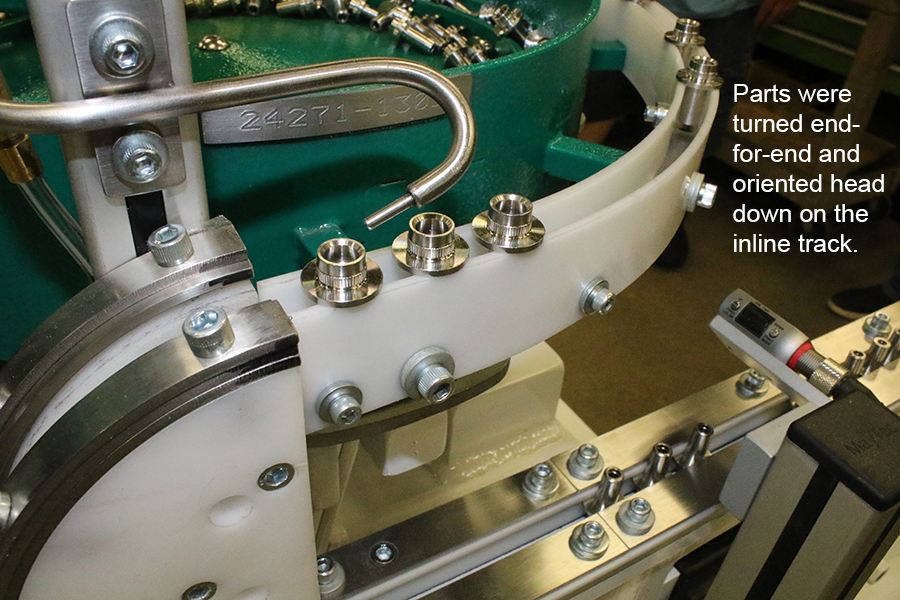 Non-metal-surface-for-sensitive-metal-parts-feeding